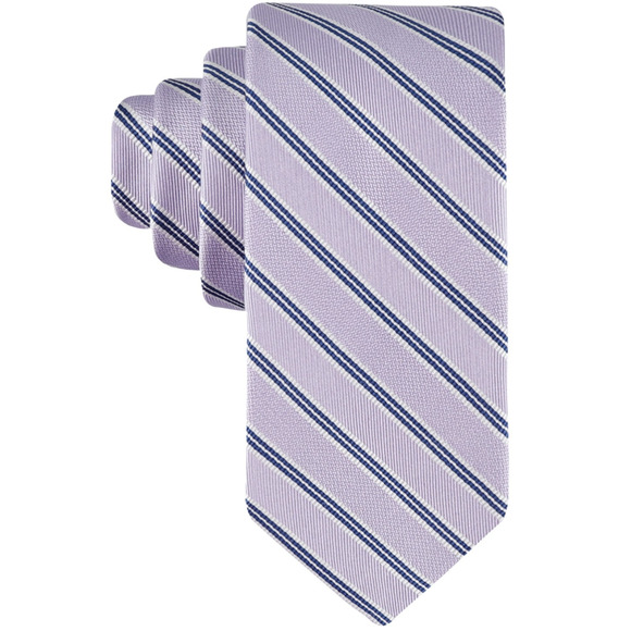 Tommy Hilfiger Men Maverick Stripe Tie Lilac - Picture 1 of 2